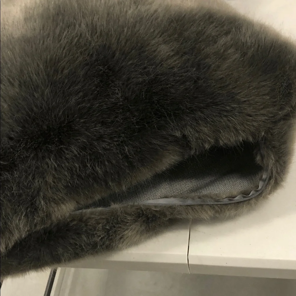 Restoration Hard Plush Faux Fur Square Throw Pillow